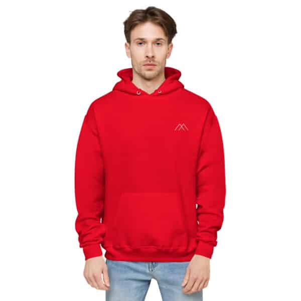 unisex fleece hoodie athletic red front 61b688a13d139