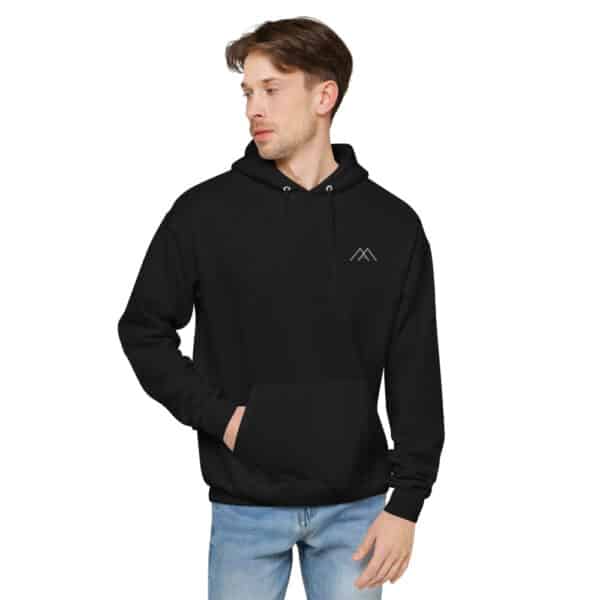unisex fleece hoodie black front 2 61b688a13cdb6