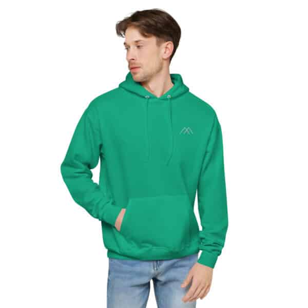 unisex fleece hoodie kelly green front 2 61b688a13ecbe