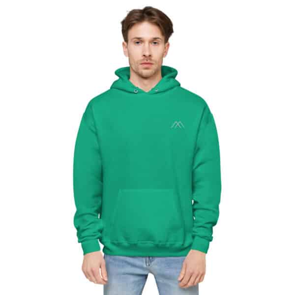 unisex fleece hoodie kelly green front 61b688a13e04b