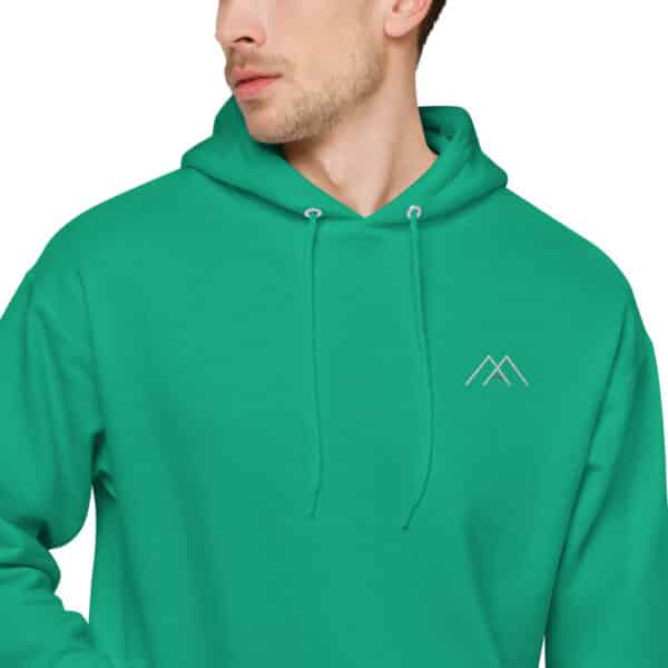 unisex fleece hoodie kelly green zoomed in 2 61b688a13e470