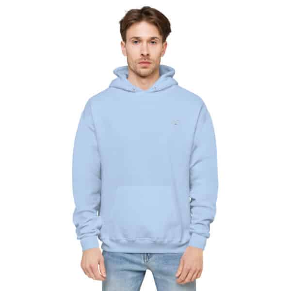 unisex fleece hoodie light blue front 61b688a1415c1