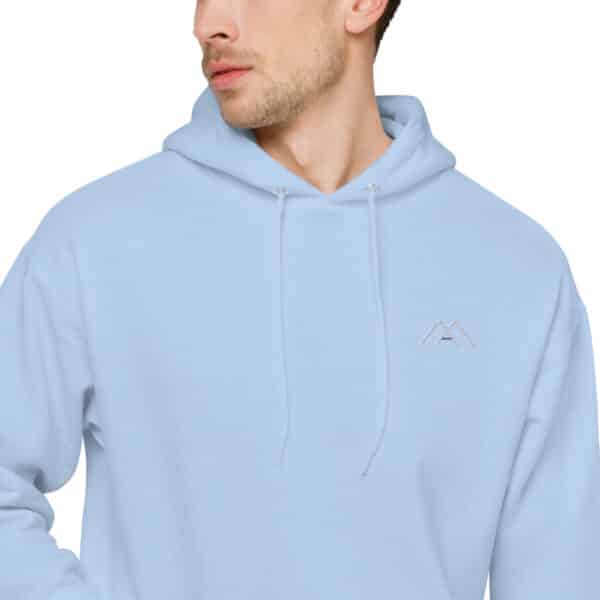 unisex fleece hoodie light blue zoomed in 2 61b688a141ec2