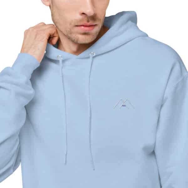 unisex fleece hoodie light blue zoomed in 3 61b688a142d5d