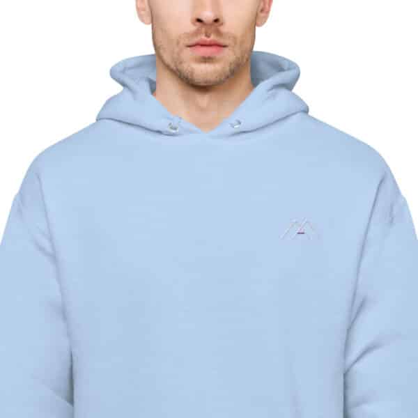unisex fleece hoodie light blue zoomed in 61b688a140ede