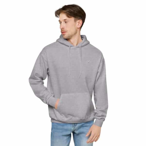 unisex fleece hoodie light steel front 2 61b688a1408d2