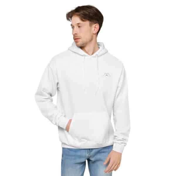 unisex fleece hoodie white front 2 61b688a147a50